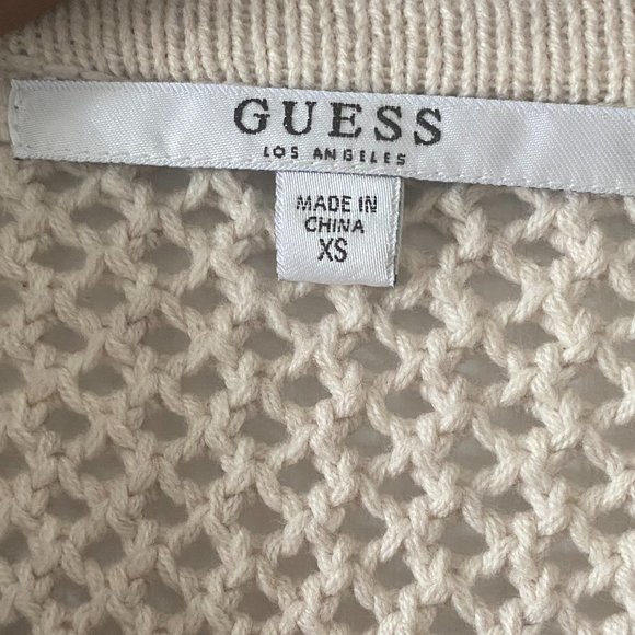 Oversized Guess Fringed Knit Sweater - Picture 4 of 8